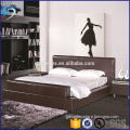 Stylish bedroom furniture elegant design of king size leather bed